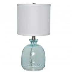 Catalina Textured Ocean Blue Lamp