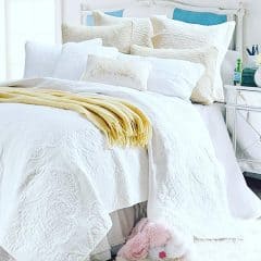 Brandream white vintage paisley comforter set