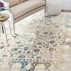 Persian rugs distressed cream area rug