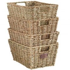 Best choice stackable seagrass storage baskets