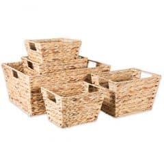 Natural water Hyacinth storage baskets
