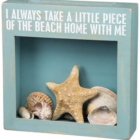 Wooden With Me Seashell Holder Sign