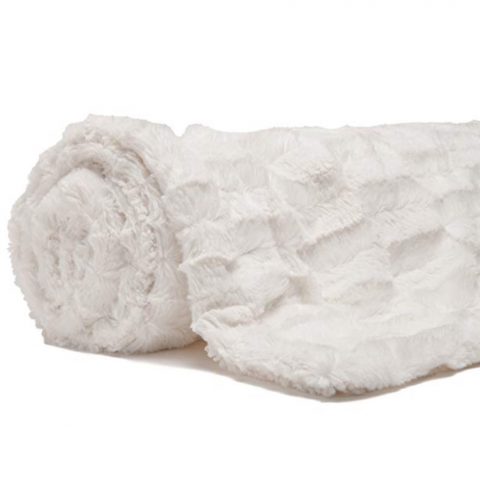 Chanasya Faux Fur Throw Blanket White