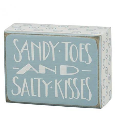 Sandy Toes Salty Kisses Beach Sign