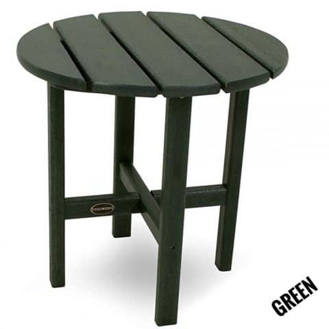 Polywood Round Side Table, Green
