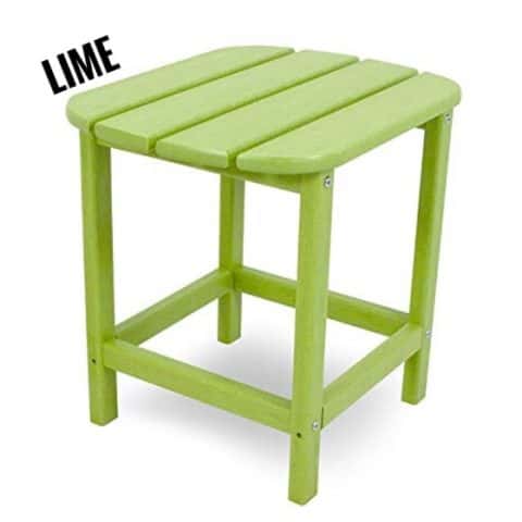 Polywood Outdoor Side Table, Lime