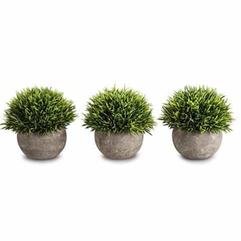 OPPS Mini Artificial Plants set of 3, Green Grass
