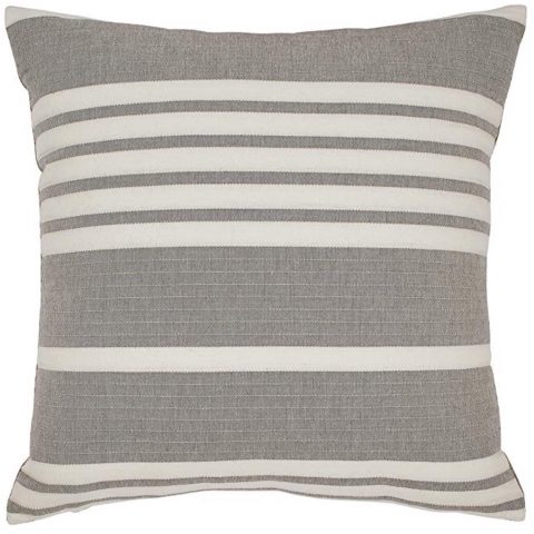 Stone & Beam Casual Striped Throw Pillow 17 x 17 Inch, Grey