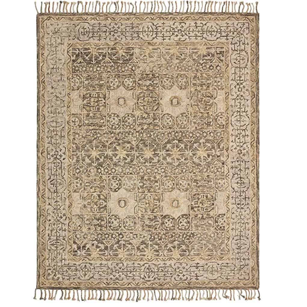 Stone & Beam Kelsea Vintage Tassled Wool Area Rug Coastal Cheryl