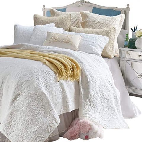 Brandream White Vintage Paisley Comforter