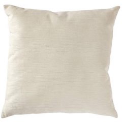 Stone & Beam Striated Velvet Linen-Look Decorative Throw Pillow, 17 x 17, Vanilla