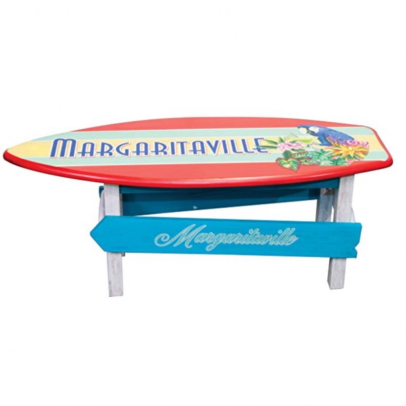 Margaritaville Outdoor Surfboard Coffee Table Coastal Cheryl