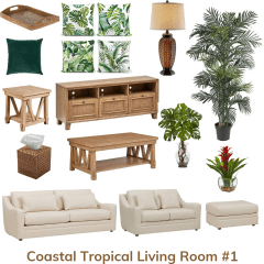 Coastal tropical living room 1