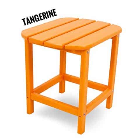 Polywood Outdoor Side Table, Tangerine
