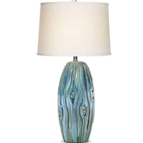Eneya Coastal Table Lamp Ceramic Blue Green Swirl