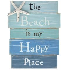 The beach is my happy place sign