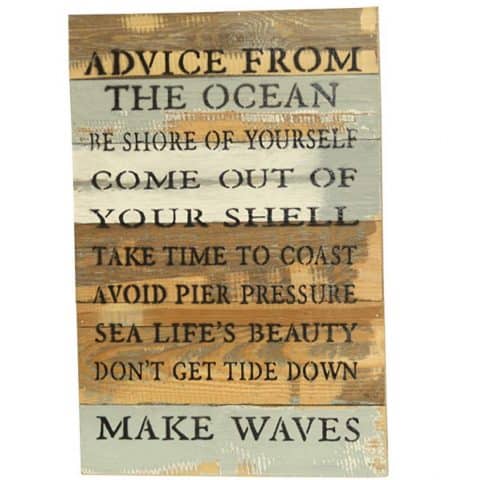 Advice from the Ocean Coastal Sign