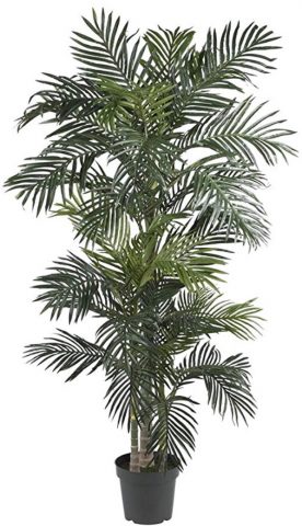 Nearly Natural Golden Cane Palm Silk Tree, 6.5 ft