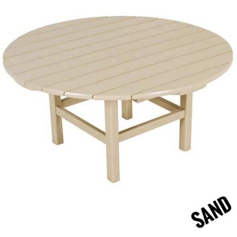 Polywood Round 38” Conversation Table, Sand