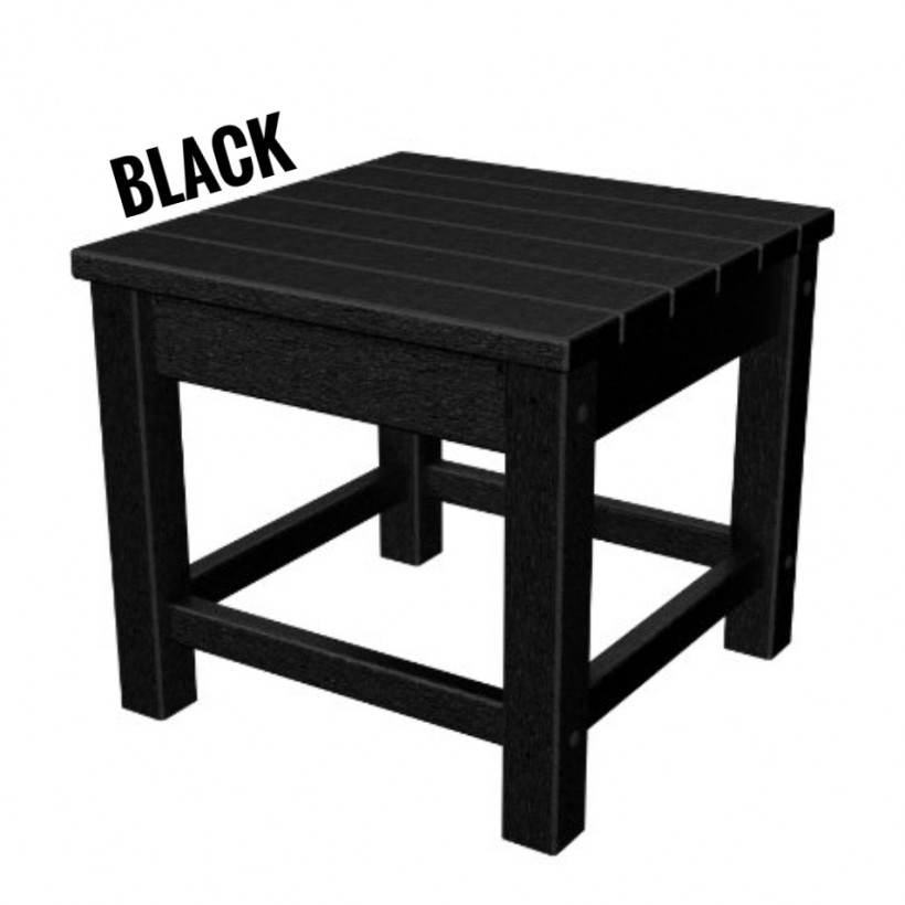 Polywood 18” Side Table, Black Coastal Cheryl