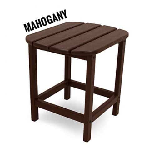 Polywood Outdoor Side Table, Mahogany