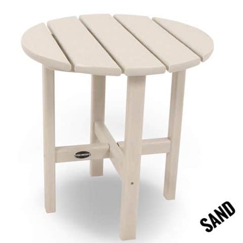Polywood Round Side Table, Sand