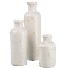 Sullivans Small White Ceramic Vase Set