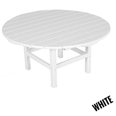 Polywood Round 38” Conversation Table, White