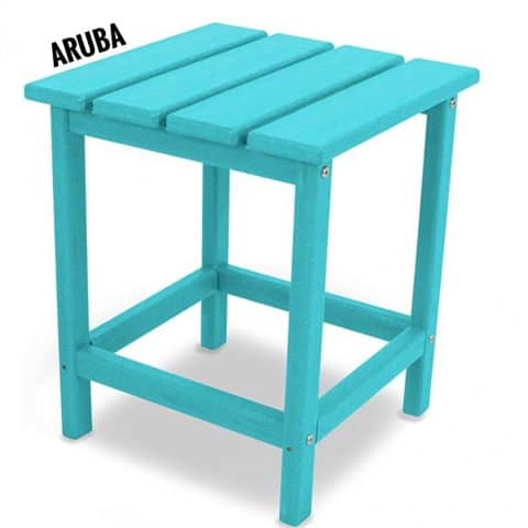 Polywood Outdoor Square Side Table, Aruba