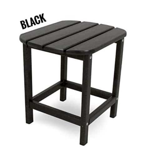 Polywood Outdoor Side Table, Black