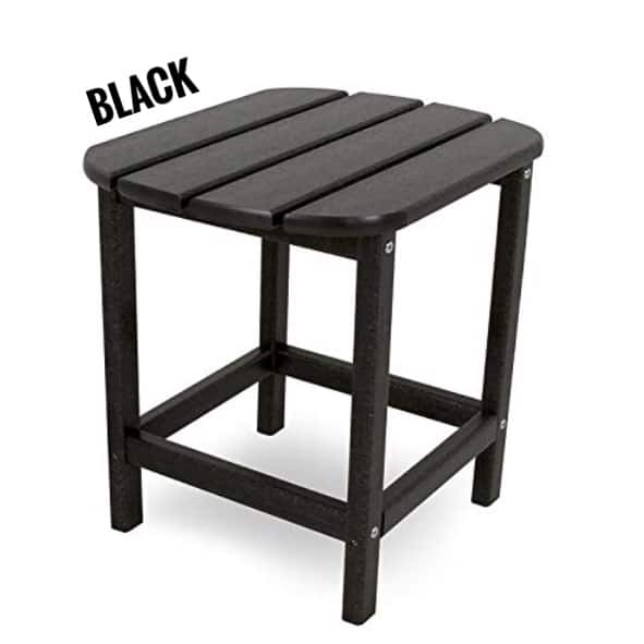 Polywood Outdoor Side Table, Black Coastal Cheryl