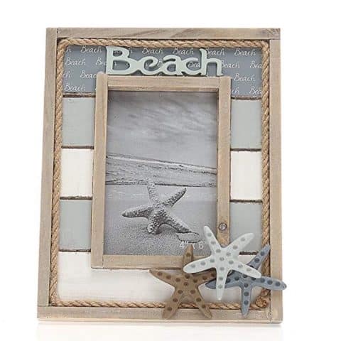 Beach Frame with Jute Rope and Starfish