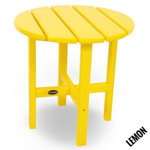 Polywood Round Side Table, Lemon