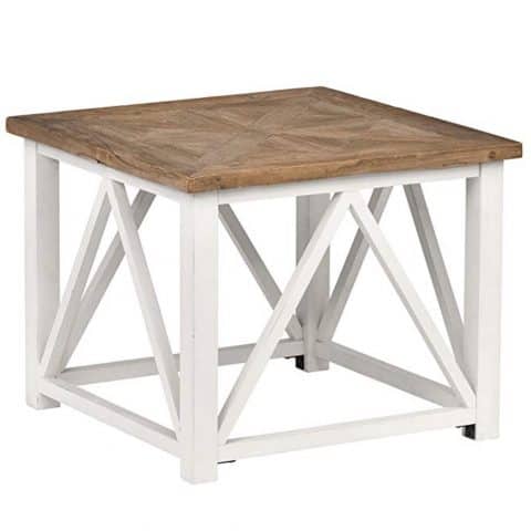 and Beam Coastal Breeze Rustic Farmhouse Side Table