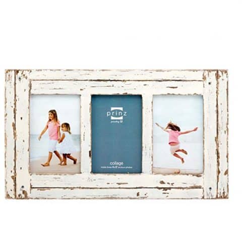 Rustic White Wood Collage Frame
