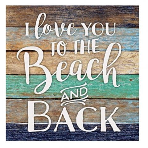 I Love You to the Beach Lathe Block Sign