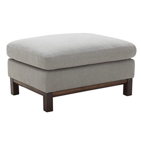 Stone and Beam Genesse Ottoman, Smokey Blue