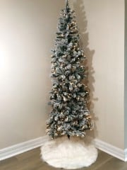 DIY Faux Fur Christmas Tree Skirt