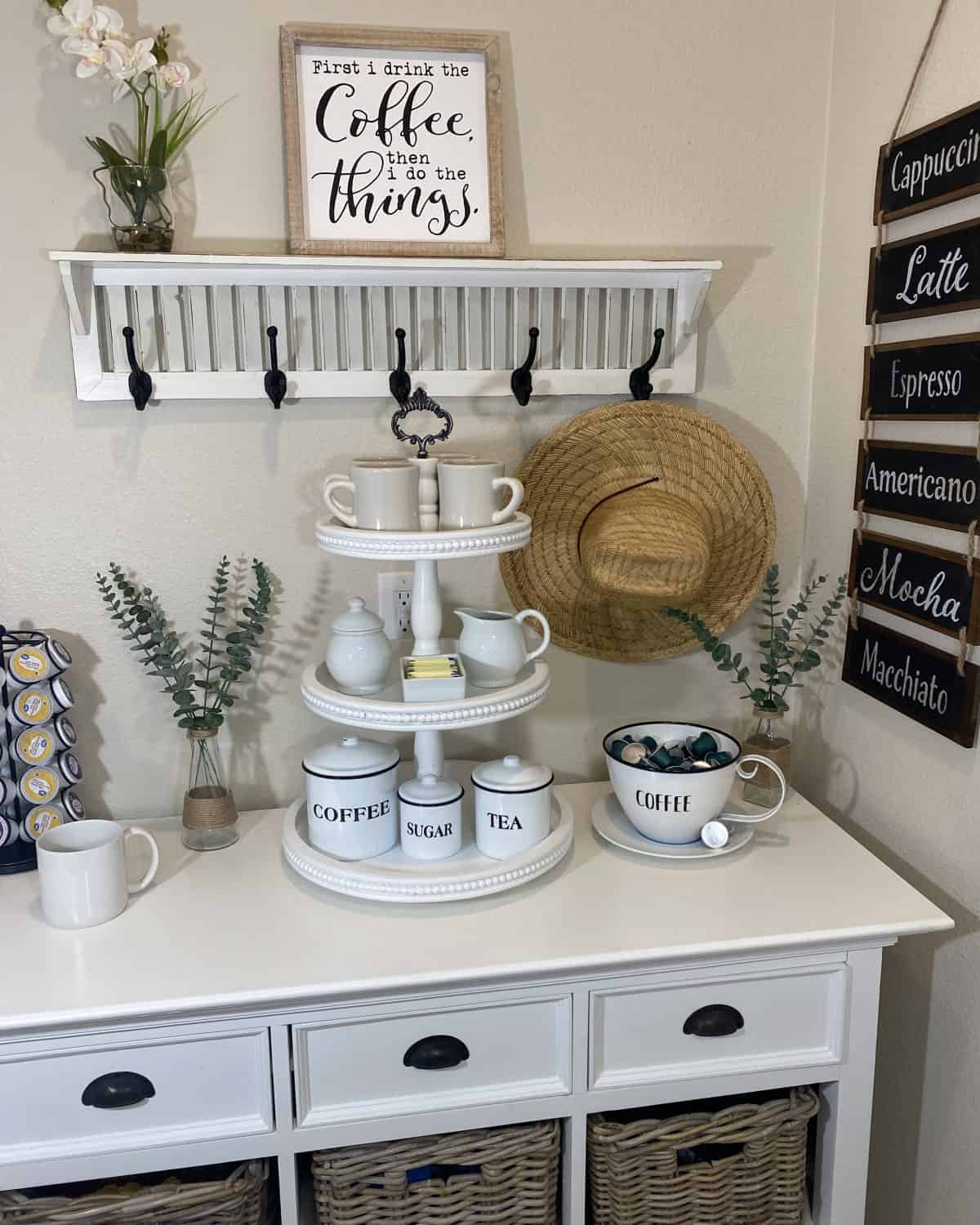 How to Create a Coffee Bar in Your Home - Coastal Cheryl